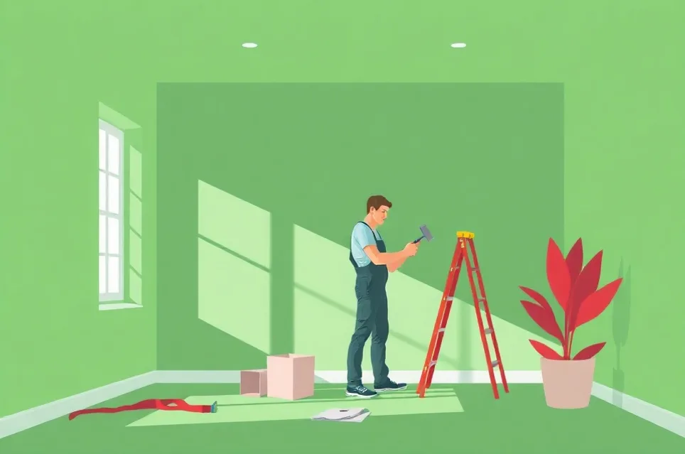 Intérieur rénové après travaux de peinture à Aubière